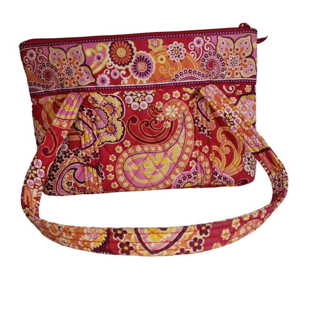 VERA BRADLEY Purse Handbag Retired Pattern Raspberry Fizz Spring 2008 - Picture 2 of 5